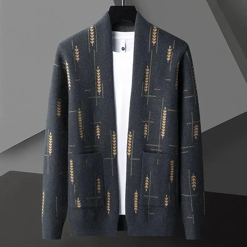 Pattern Knit Button Cardigan