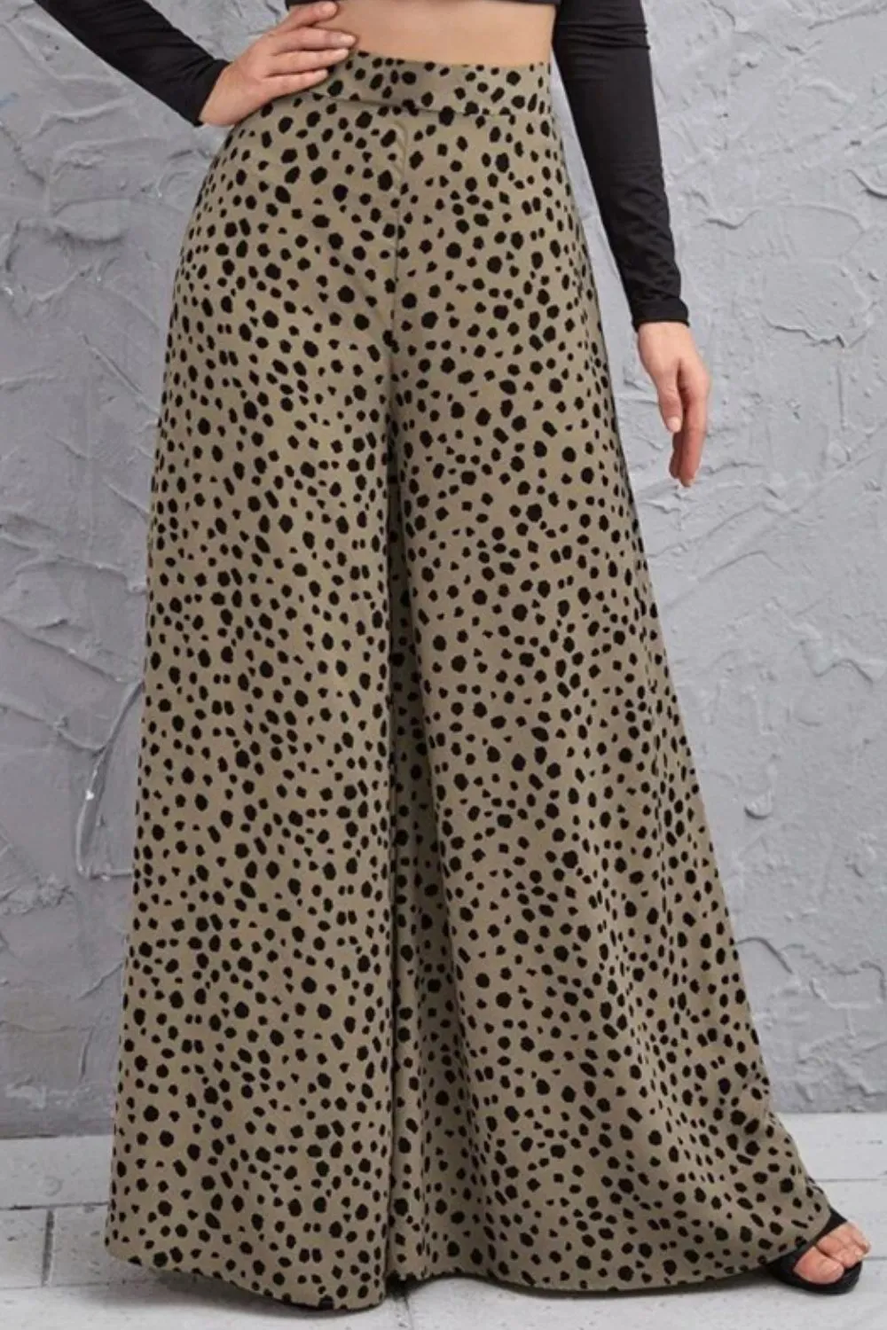 Relaxed High Waist Printed Bottoms