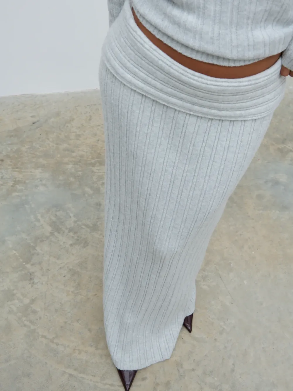 Cosy Rib Knit Maxi Skirt