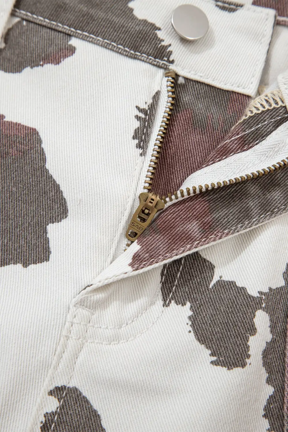 Cow Spots Printed Multi Pocketed Jeans