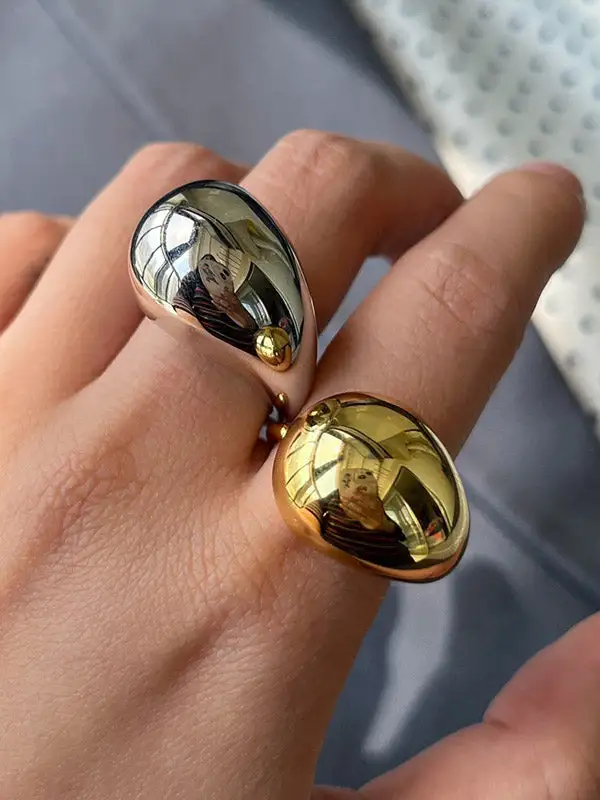 Geometric Copper Ring