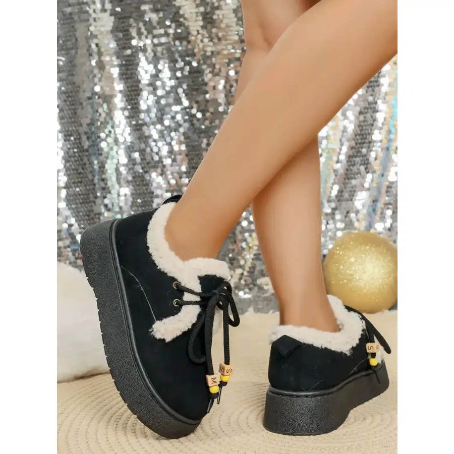 Round Toe Platform Boots