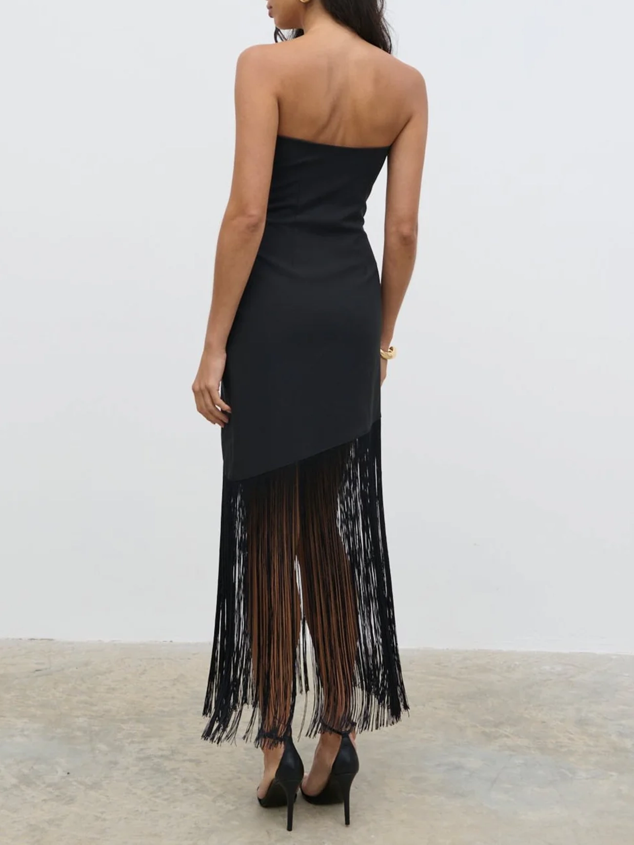 Bandeau Fringed Dress