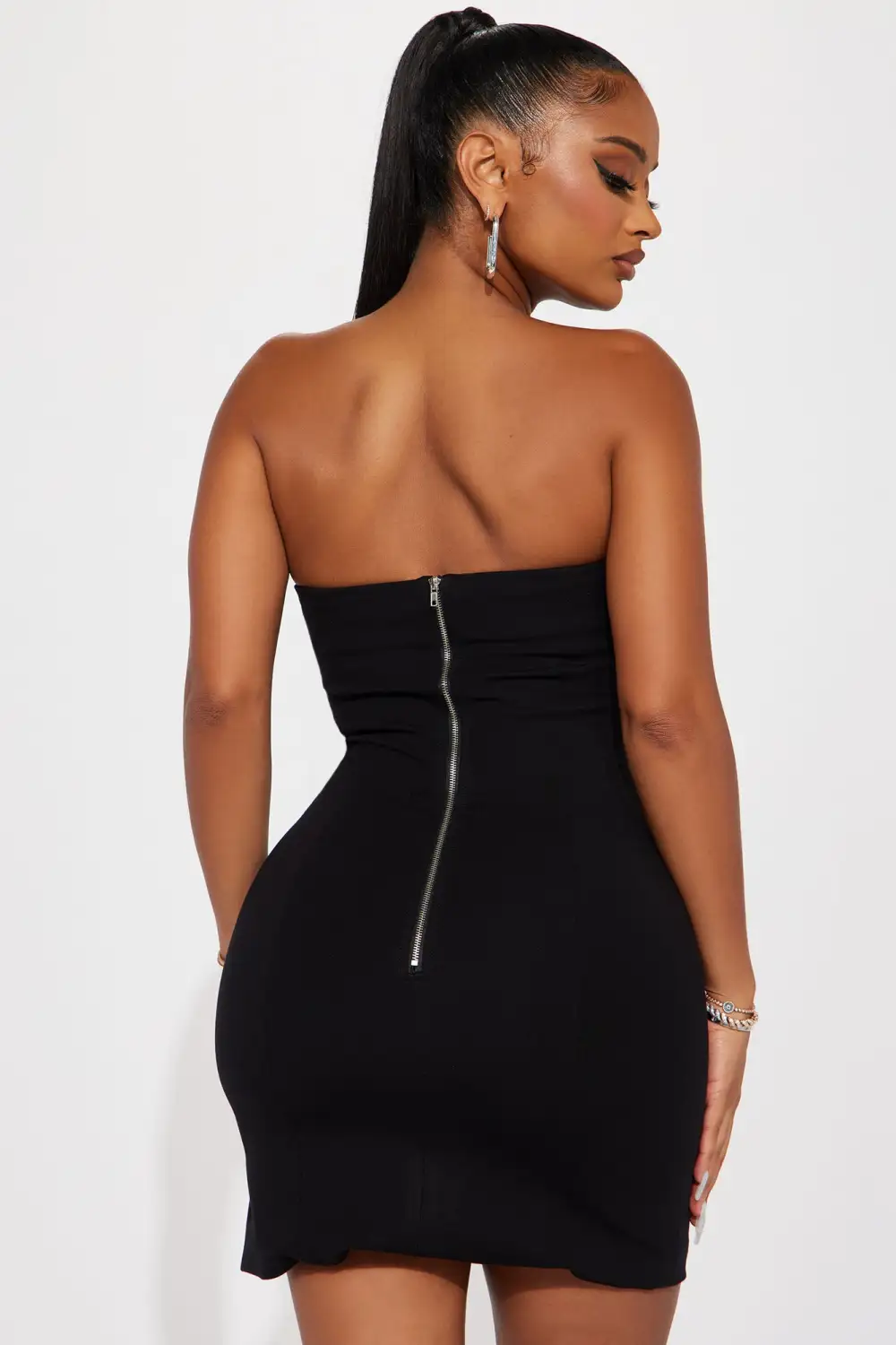 Isabelle Embellished Mini Dress - Black