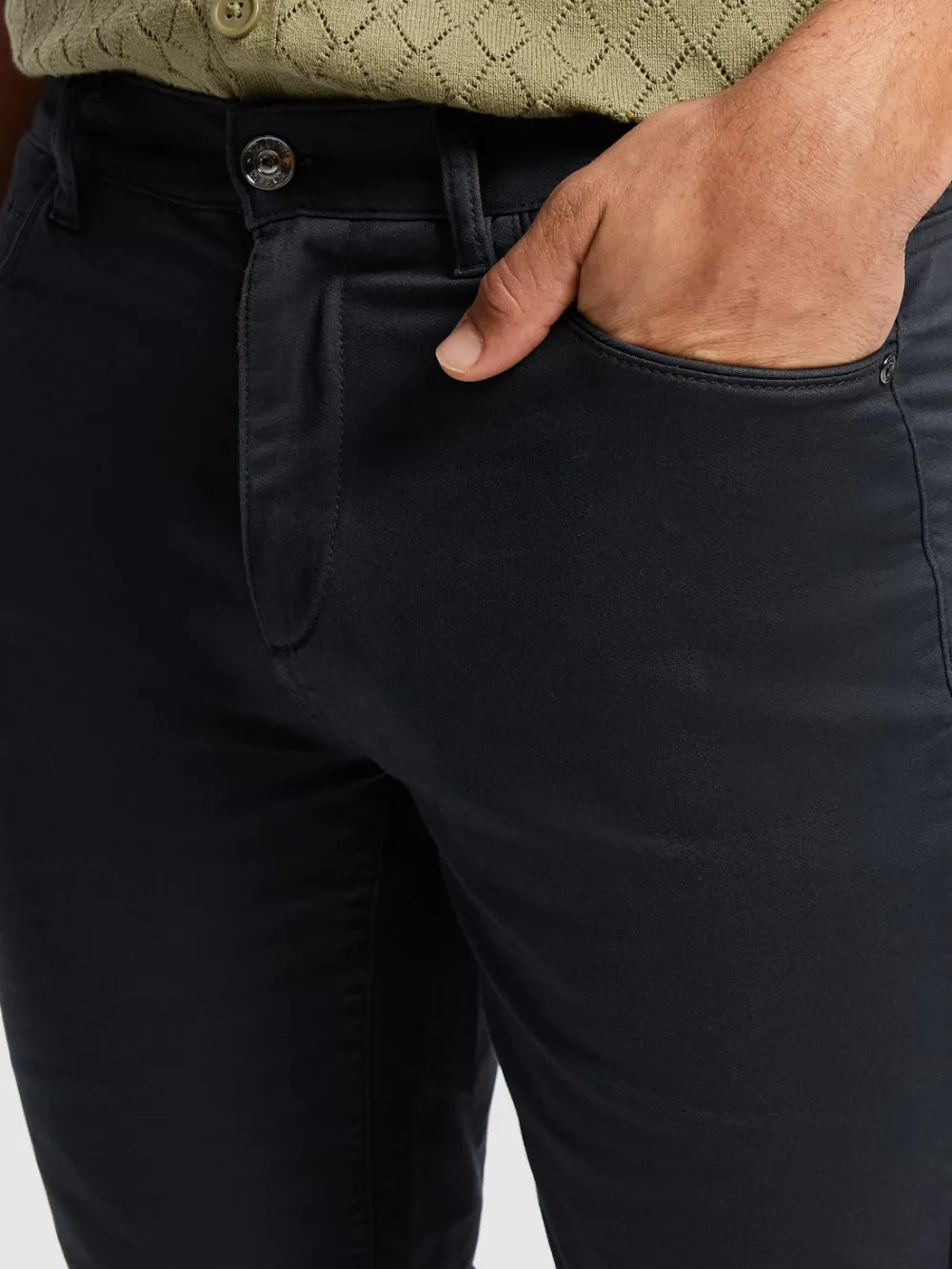 Charcoal Casual Style Denim Short