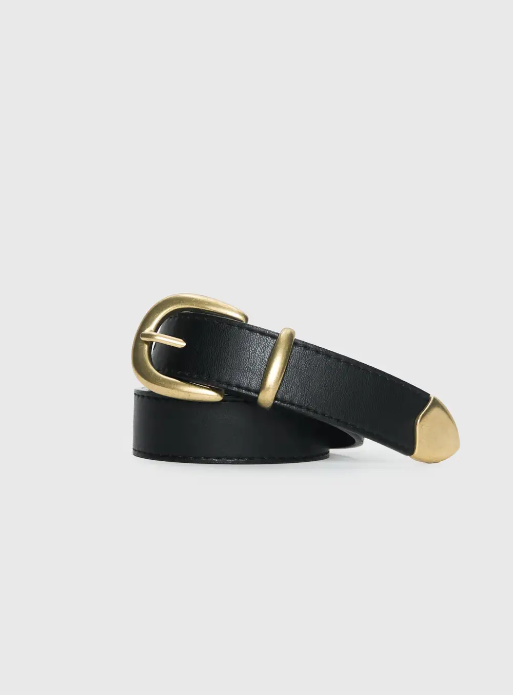 Boutique Buckle Faux Leather Belt