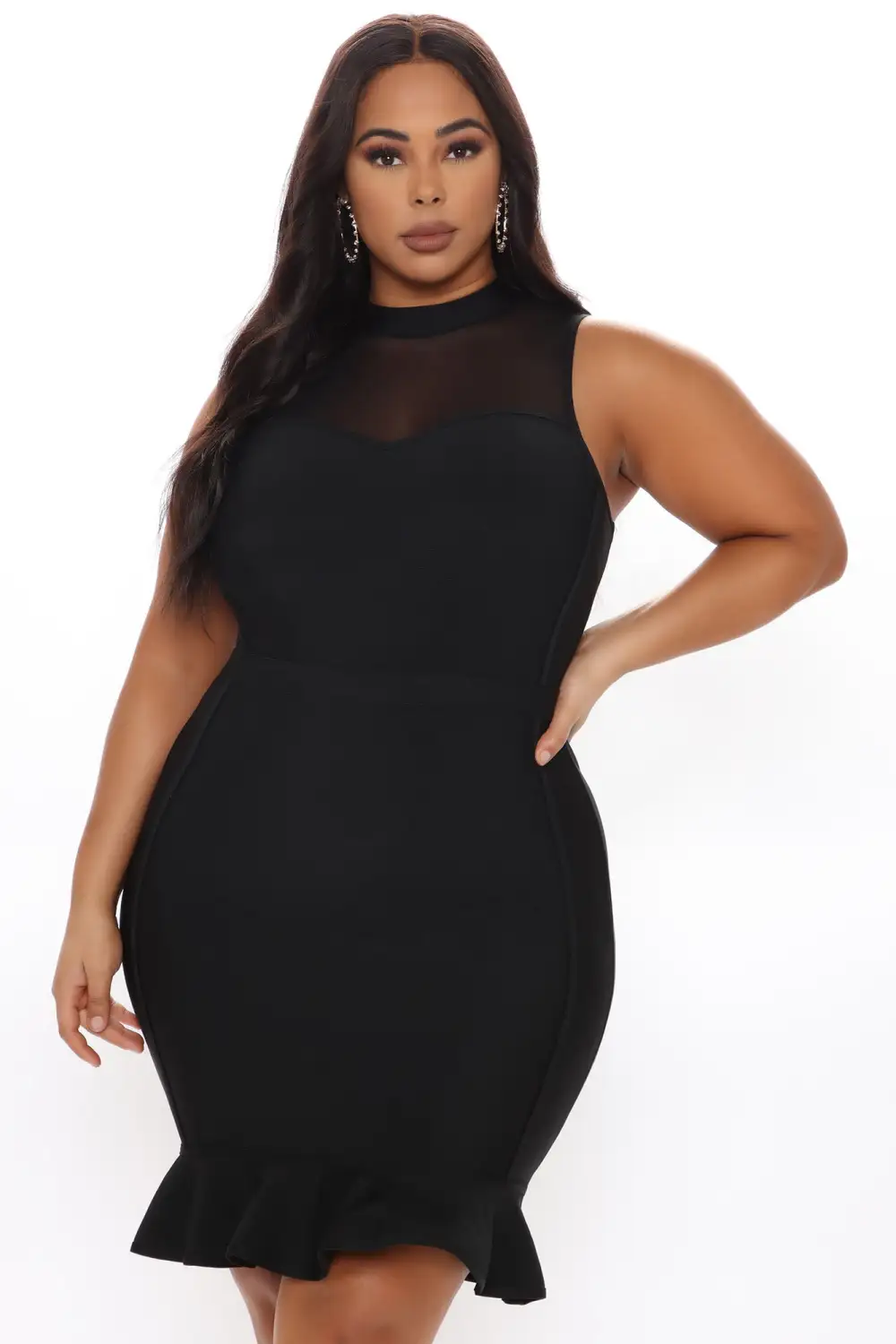 On A Special Occasion Bandage Midi Dress - Black