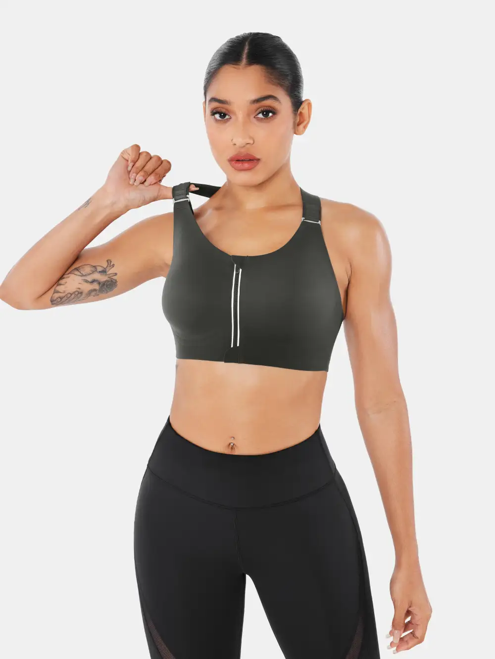 SpeedDry鈩?Front Zip Sports Bra