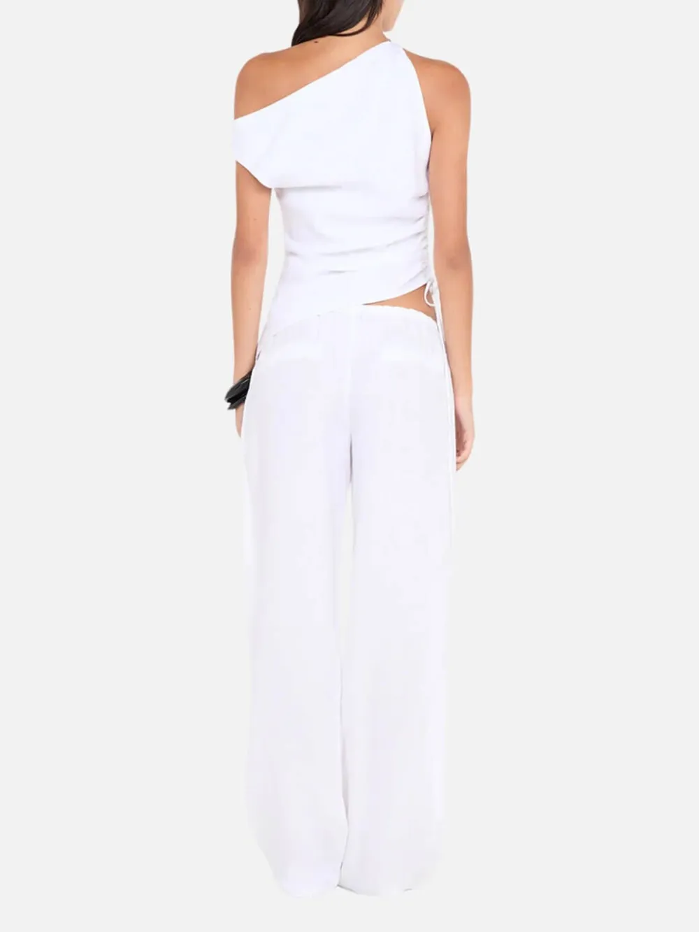 Linen Wide Leg Pants - White