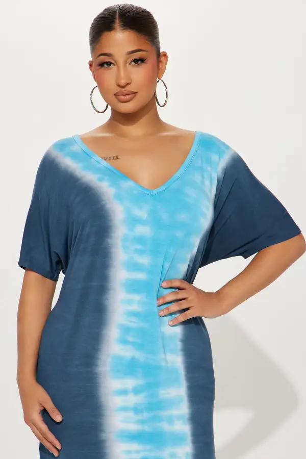 Halsey Tie-Dye Maxi Dress - Blue