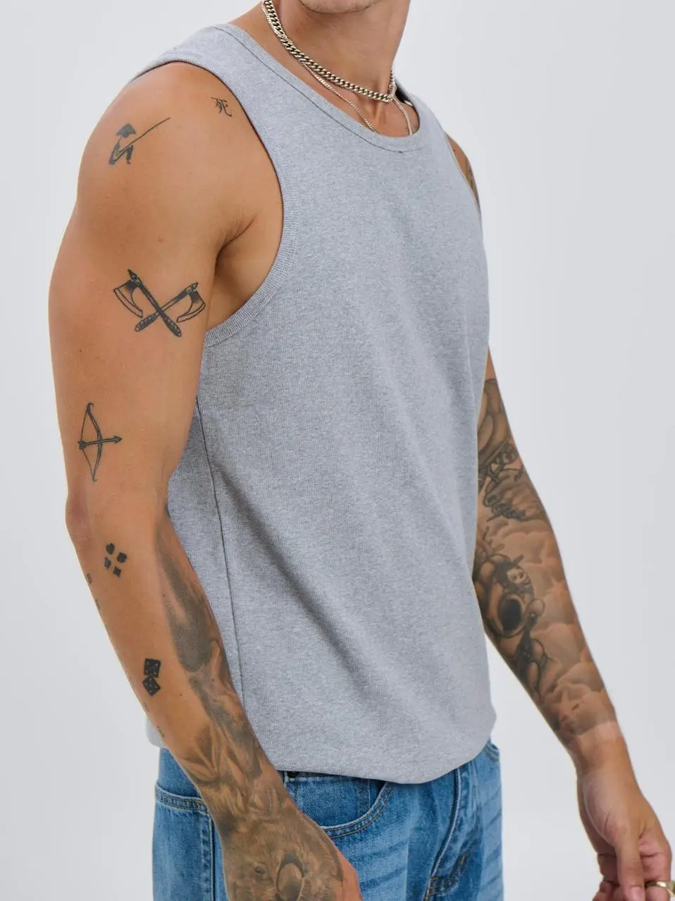 Leisure And Comfortable Versatile Grey Tank Tops