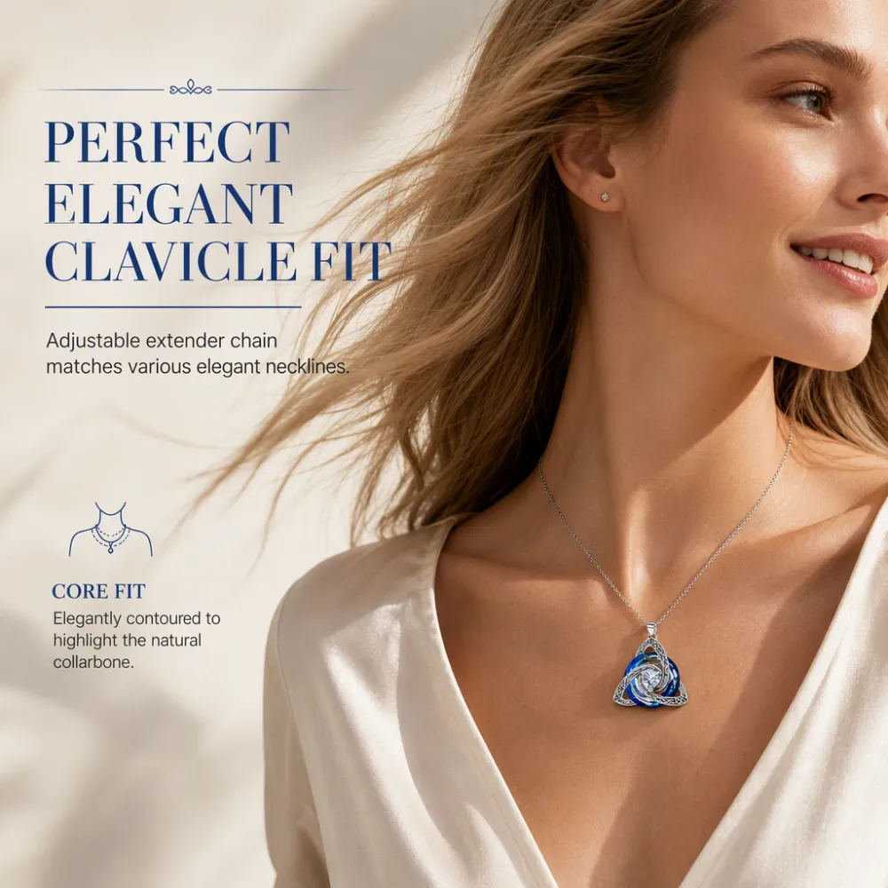 Witch Knot Zircon Necklace Light Luxury Niche High-End