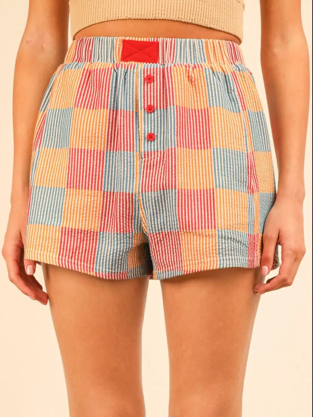 Striped High Waist Shorts