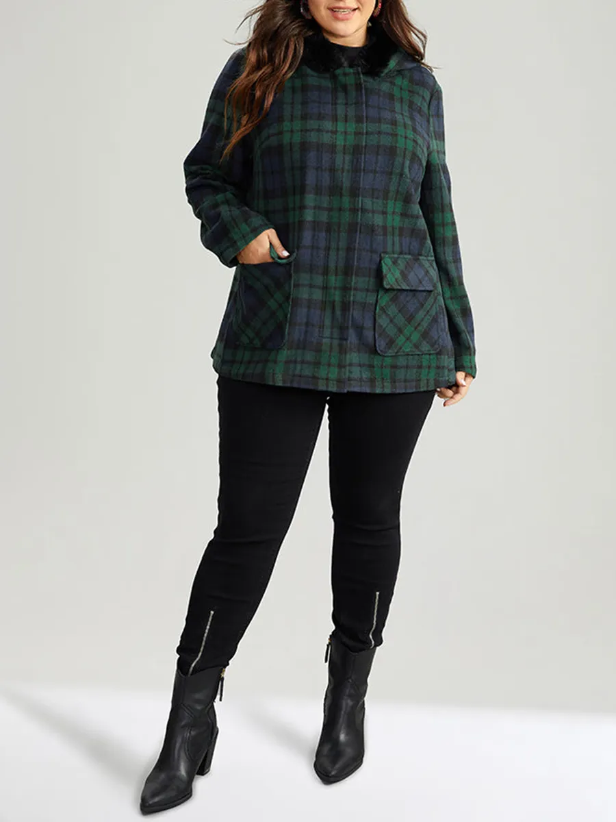 Green plaid coat