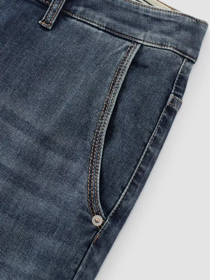 Men's Wide-leg Laidback Denim Pants