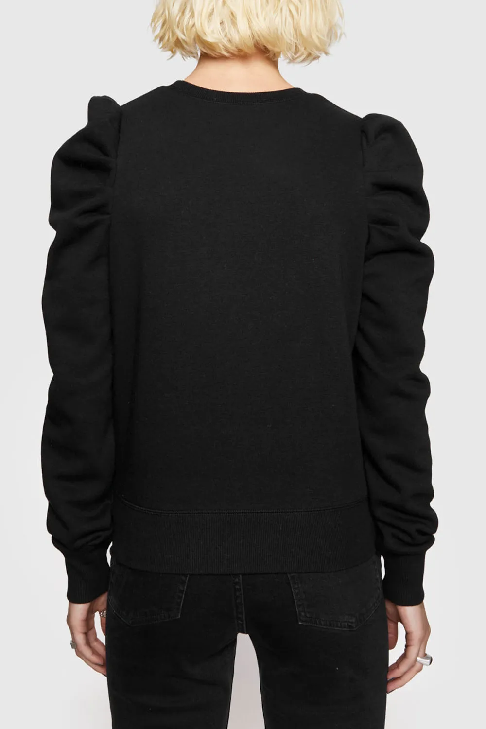 Black Leg Of Mutton Sleeve Hoodie