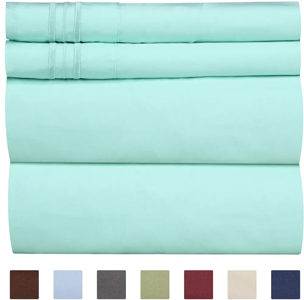 4/6 Piece Bed Sheets Set- Extra Soft - Deep Pockets - Easy Fit - Breathable /Cooling - Wrinkle Free