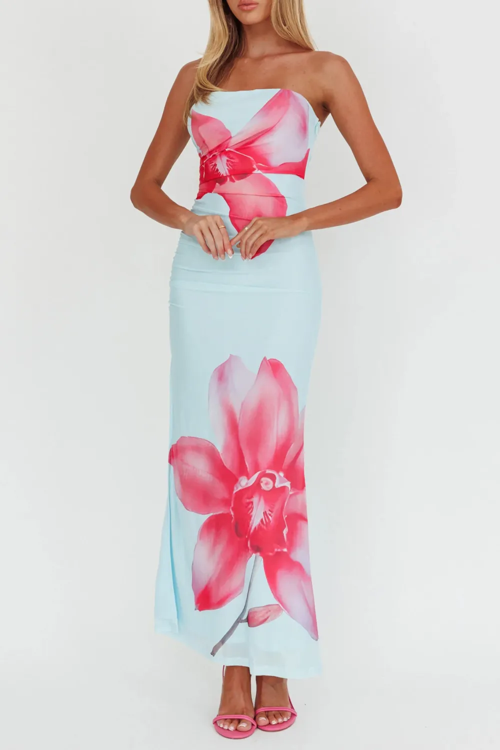 Holiday Style Bodycon Printed Long Dress