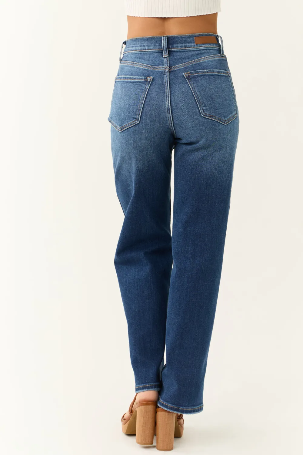Dark Wash Straight Leg Jeans