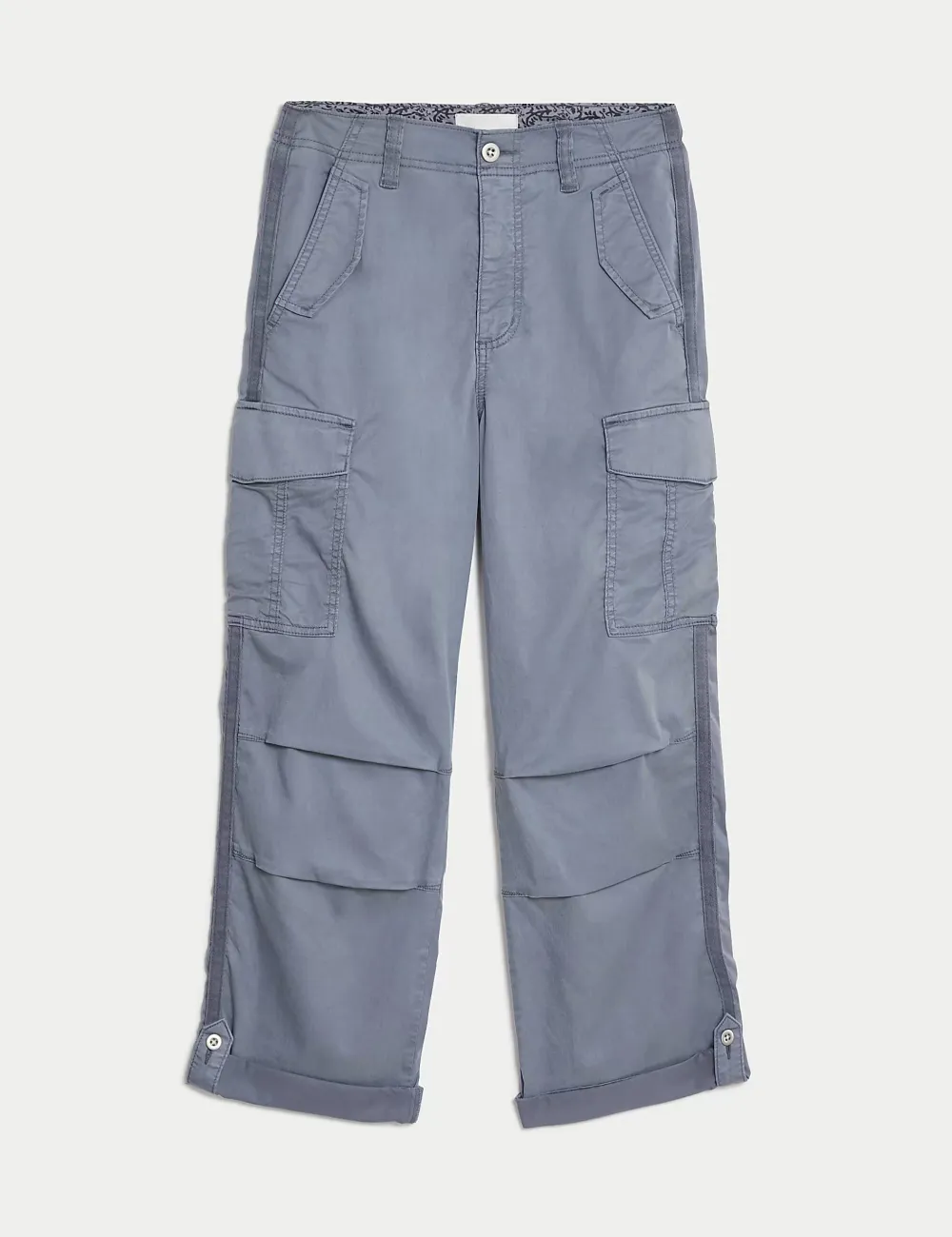 Rich Cargo Tea Dyed Cropped Trousers