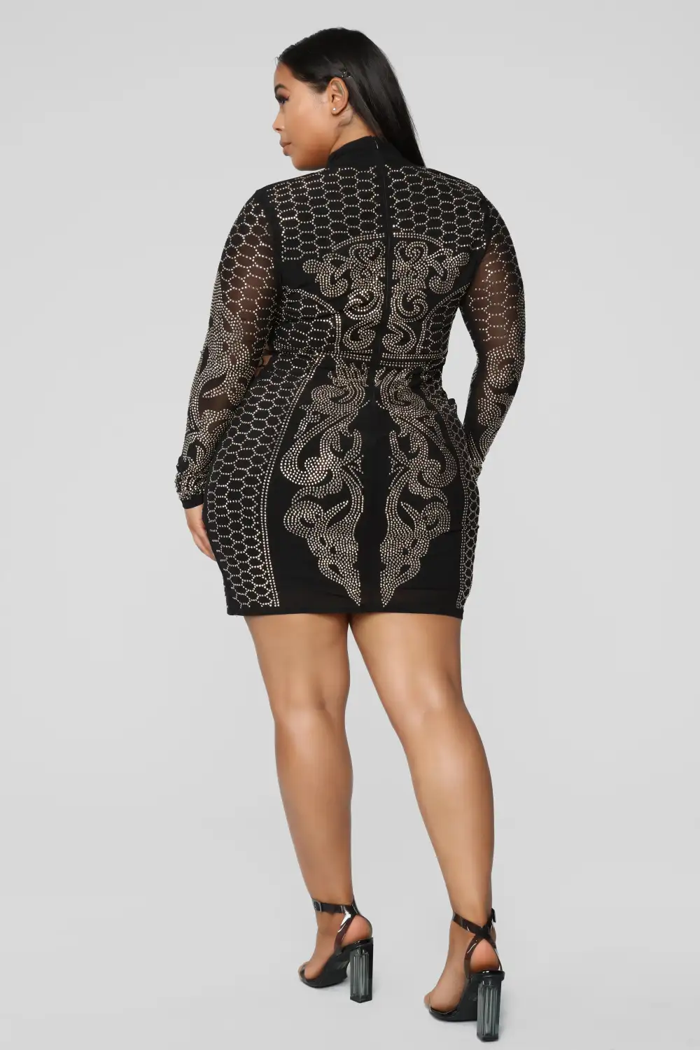 Dynasty Studded Dress - Black