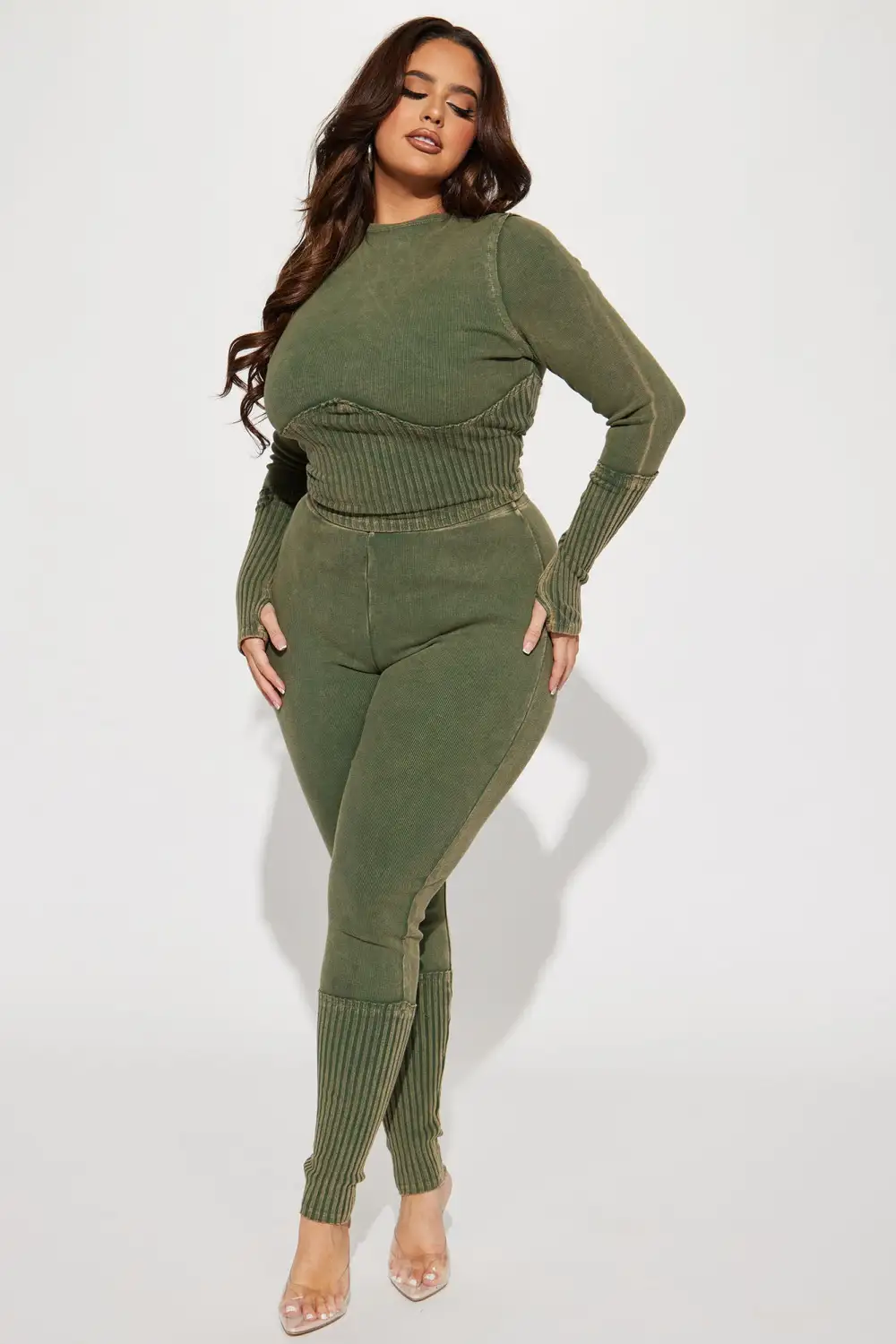 Always Hanging Out Legging Set - Olive