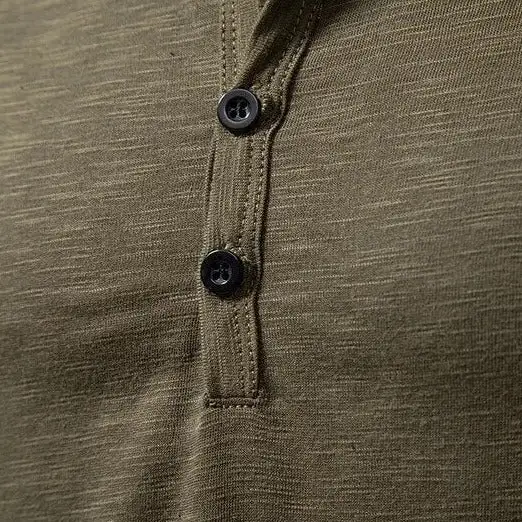 Slub Cotton Henley Shirt