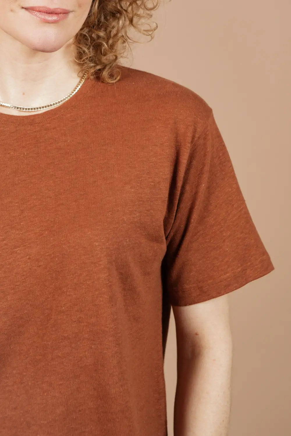 Organic Hemp Boxy Tee / Burnt Umber