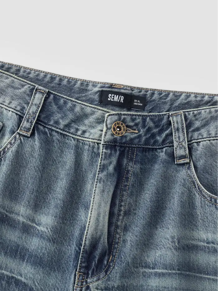Men's Denim Straight Denim Pants