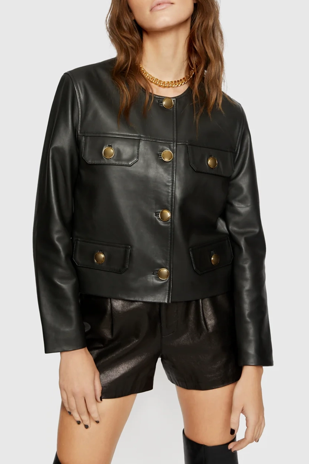 Women's Black Button Down Jacket