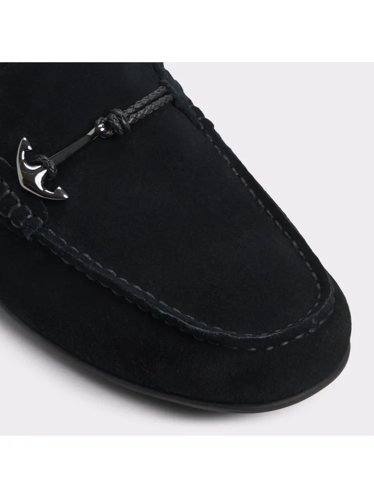 Black Retro Falt Bottom Leather Shoes