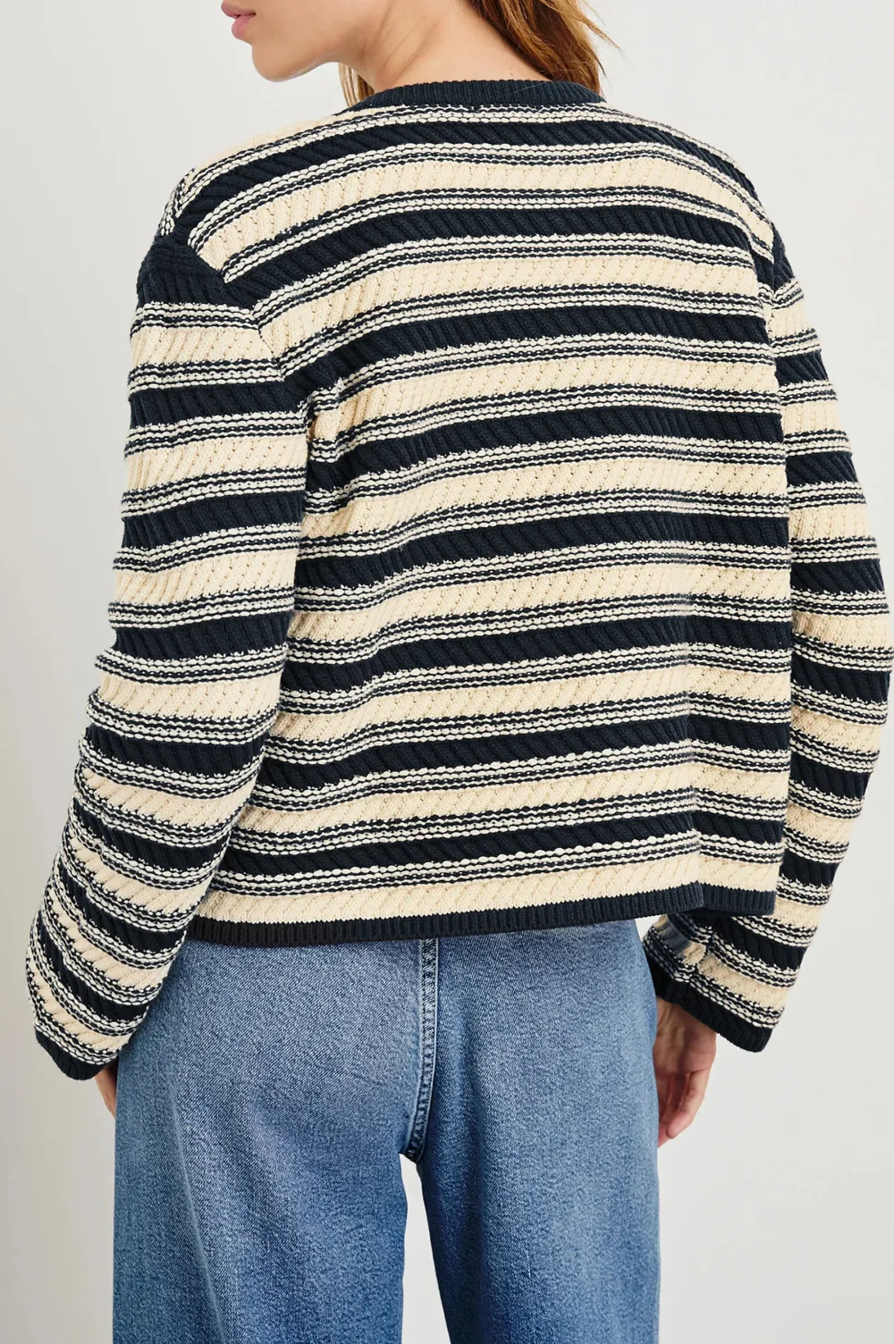 Striped Knitted Wool Cardigan