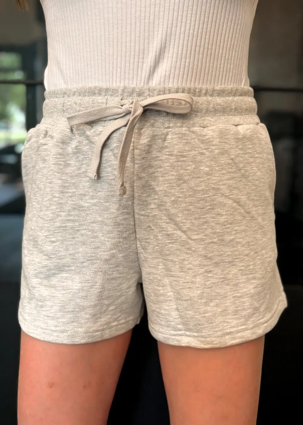 French Terry Drawstring Shorts