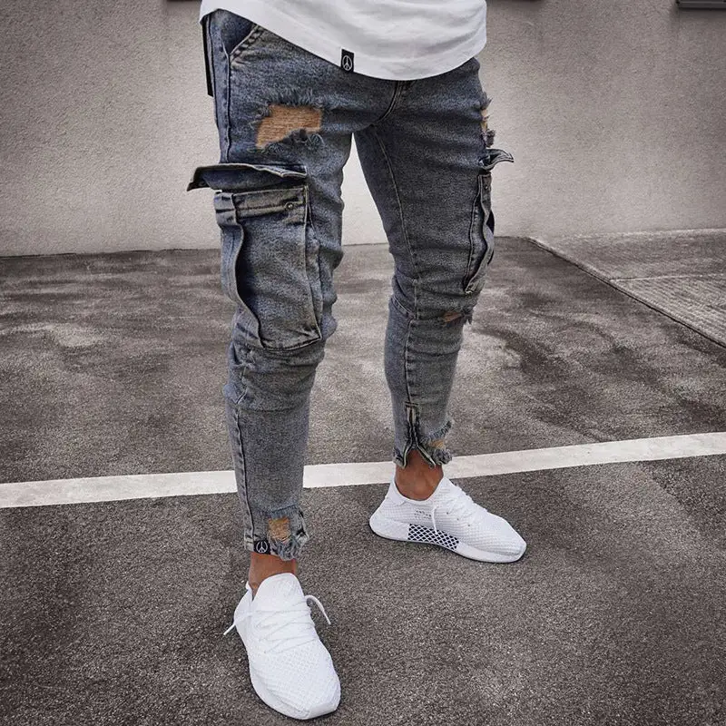 Utility Zip Front Jeans