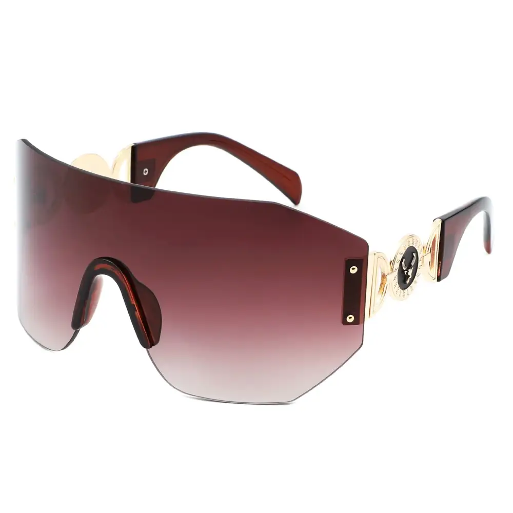 Square Rimless Frame Sunglasses