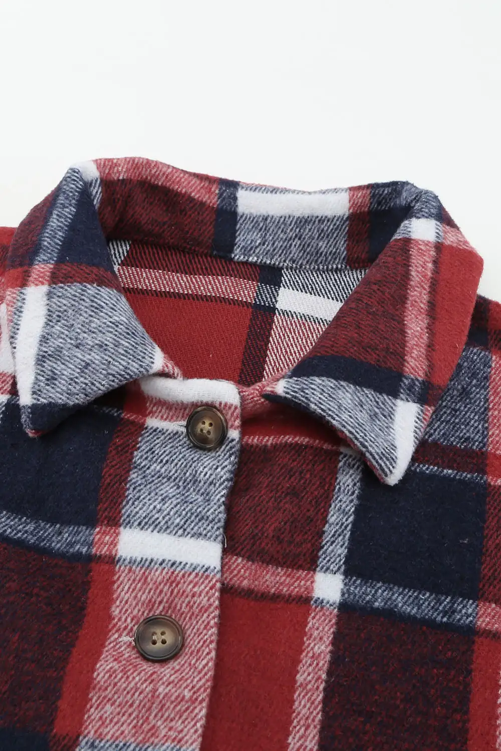 Plaid Button Front Jacket