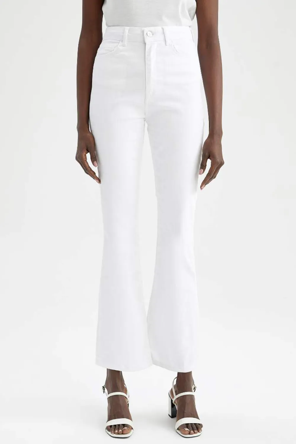 Flared Gabardine Trousers