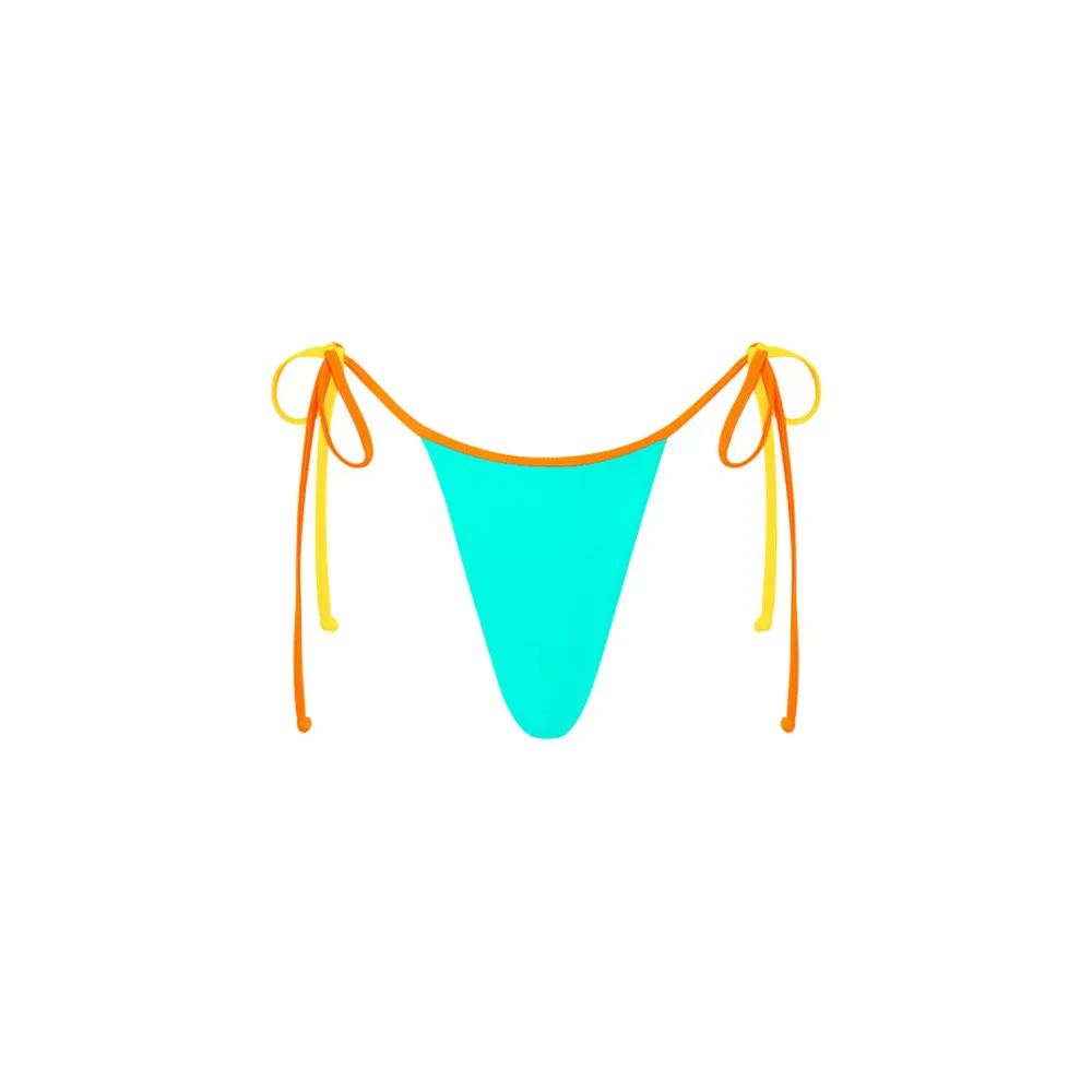 Multicolored Floral Tie Side Bikini Bottom