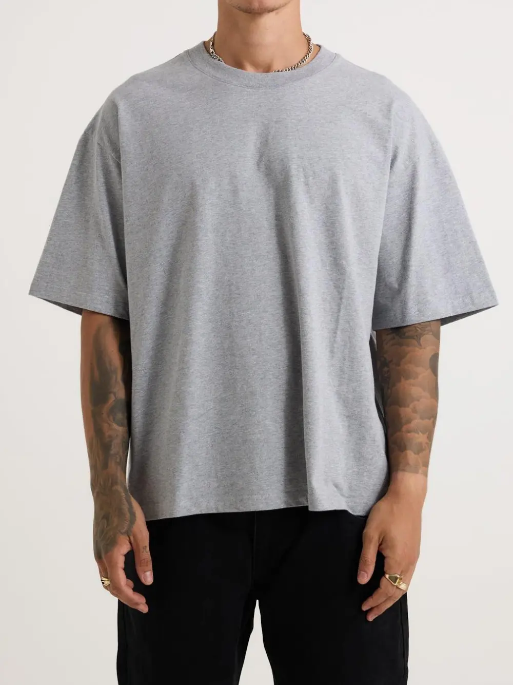 Leisure Casual And Daily Light Grey Tee