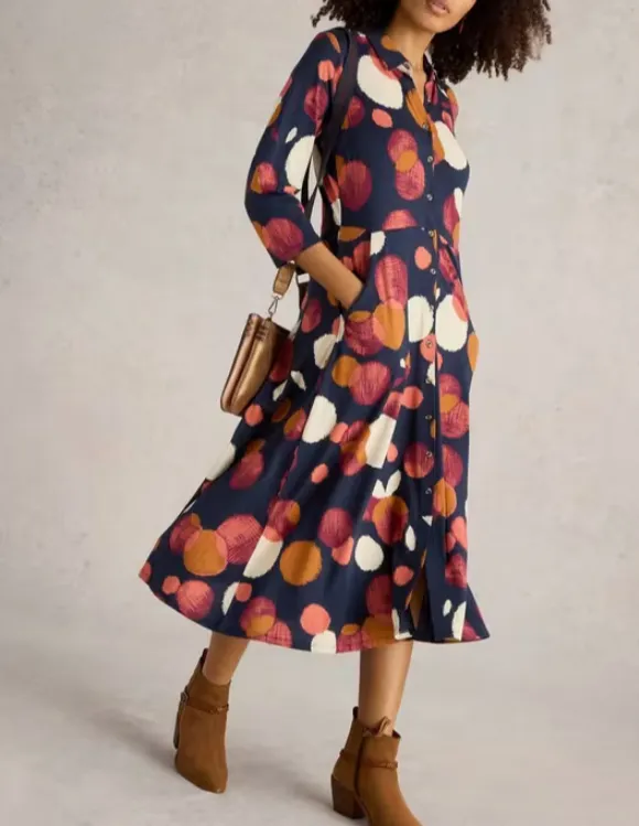 Midi Jersey Shirt Dress