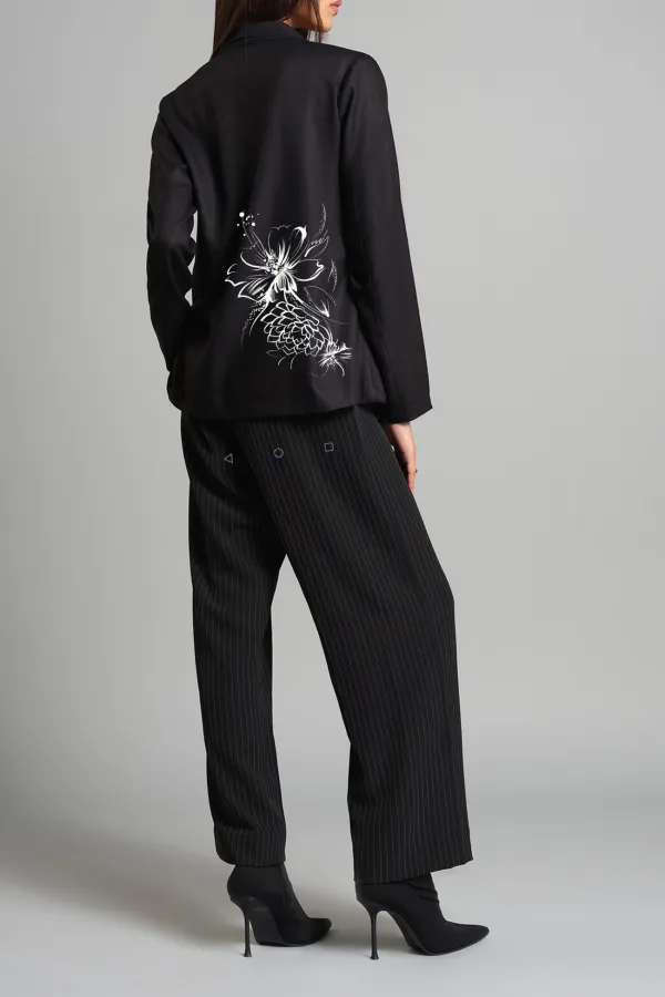 Black Casual Style Outerwear