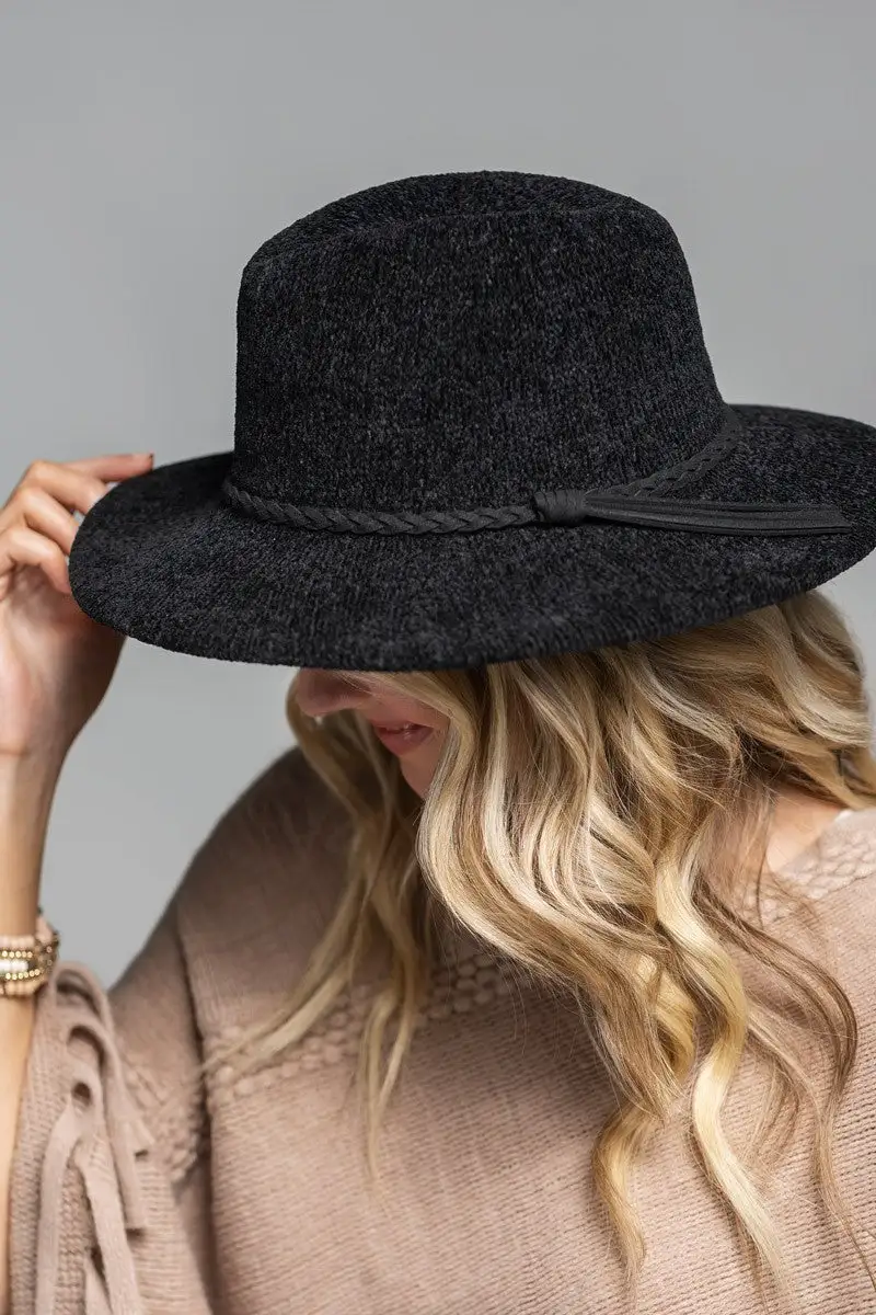Chenille Band Panama Hat