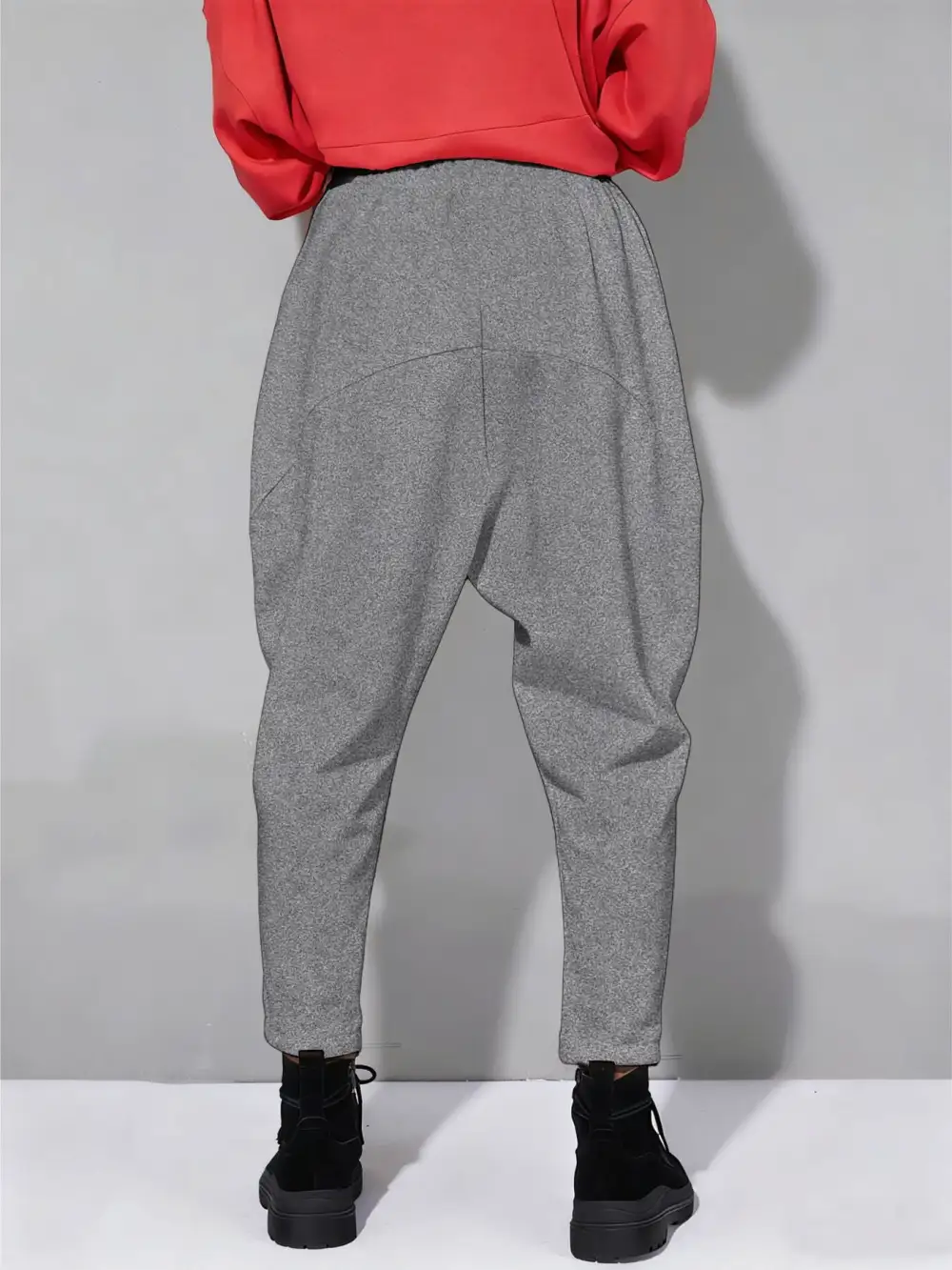 Loose Fit Harem Pants with Pockets