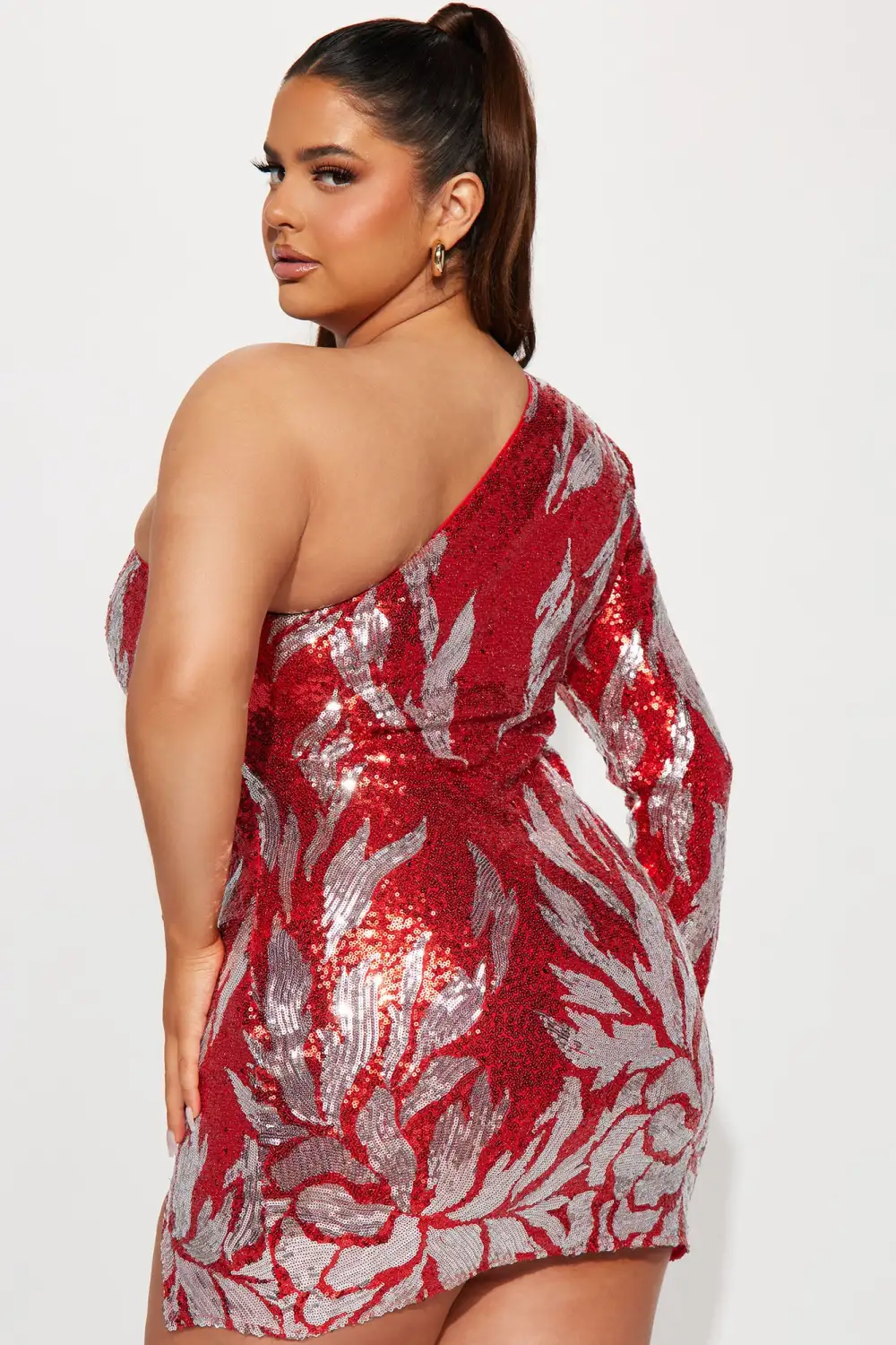 Mami On Fire Mini Dress - Red/combo