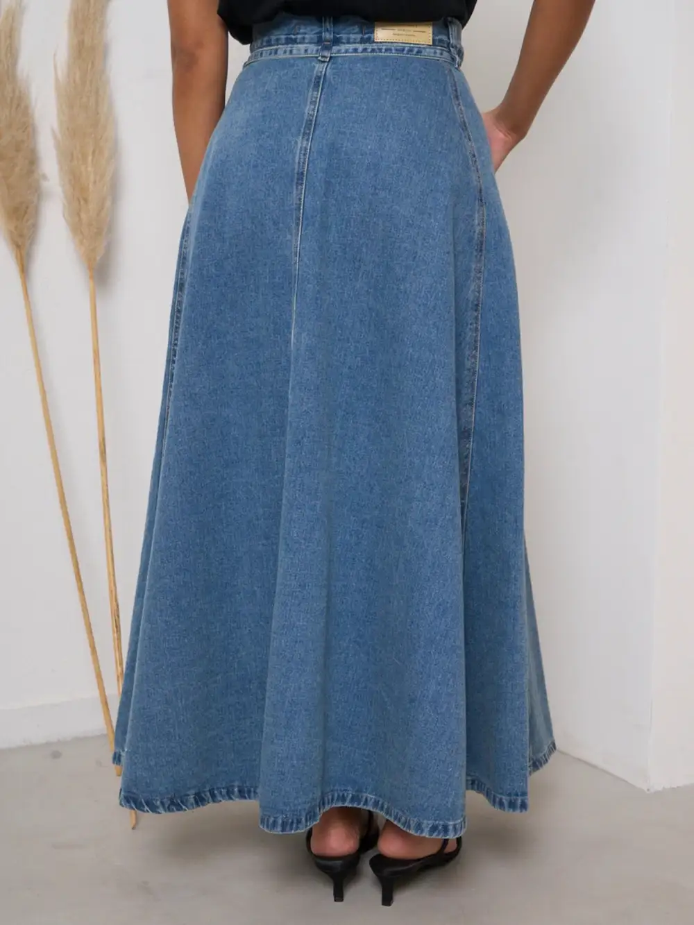 Denim High Waist Skirt