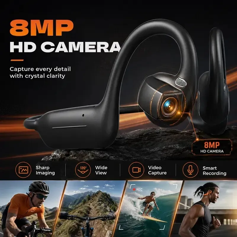 Smart Bluetooth earphones with camera
