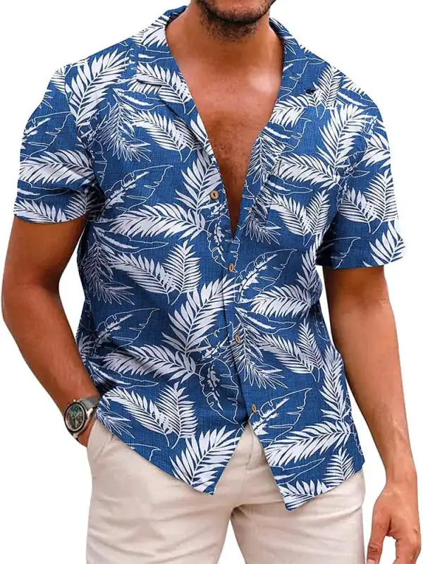 Soft Weave Cotton Linen Printed Shirt