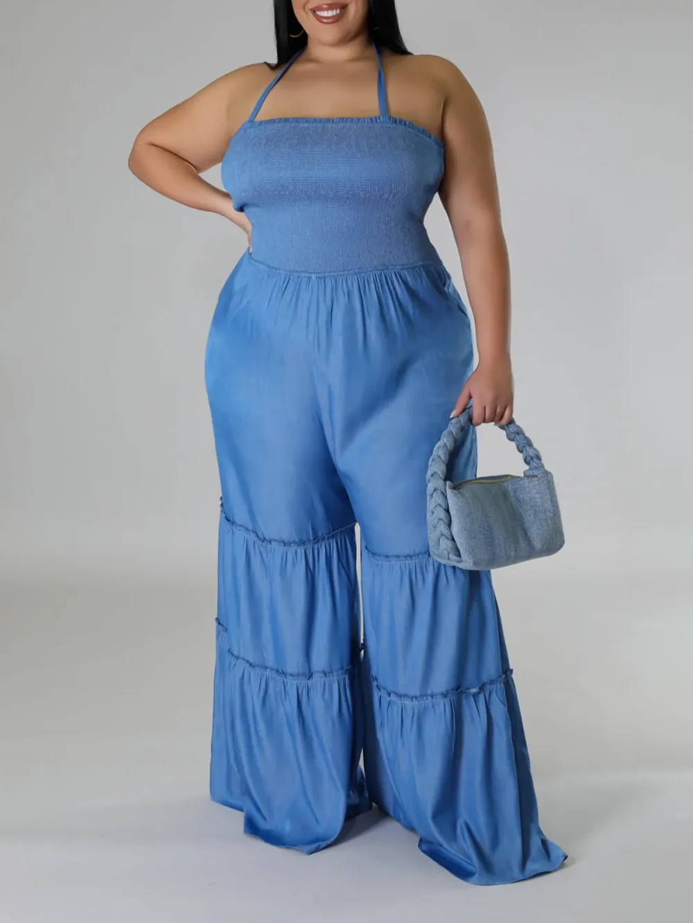 Plus-Size Stylish Denim Jumpsuit For Women