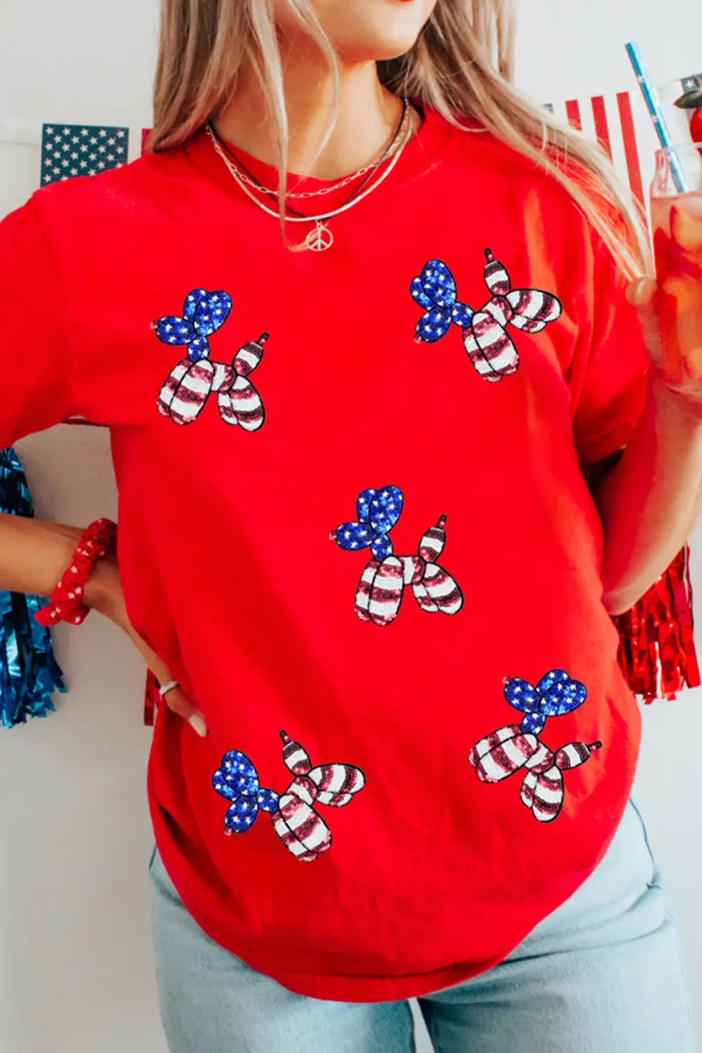 Sequin Stars And Stripes Tee
