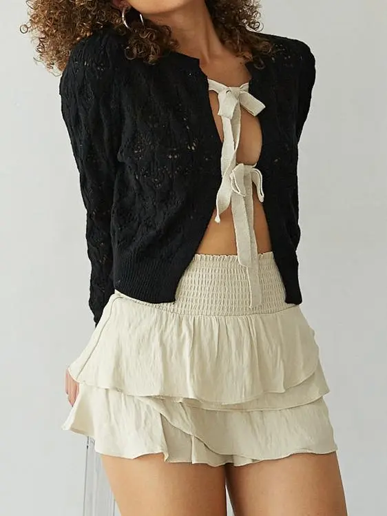 Crochet Bow Cardigan
